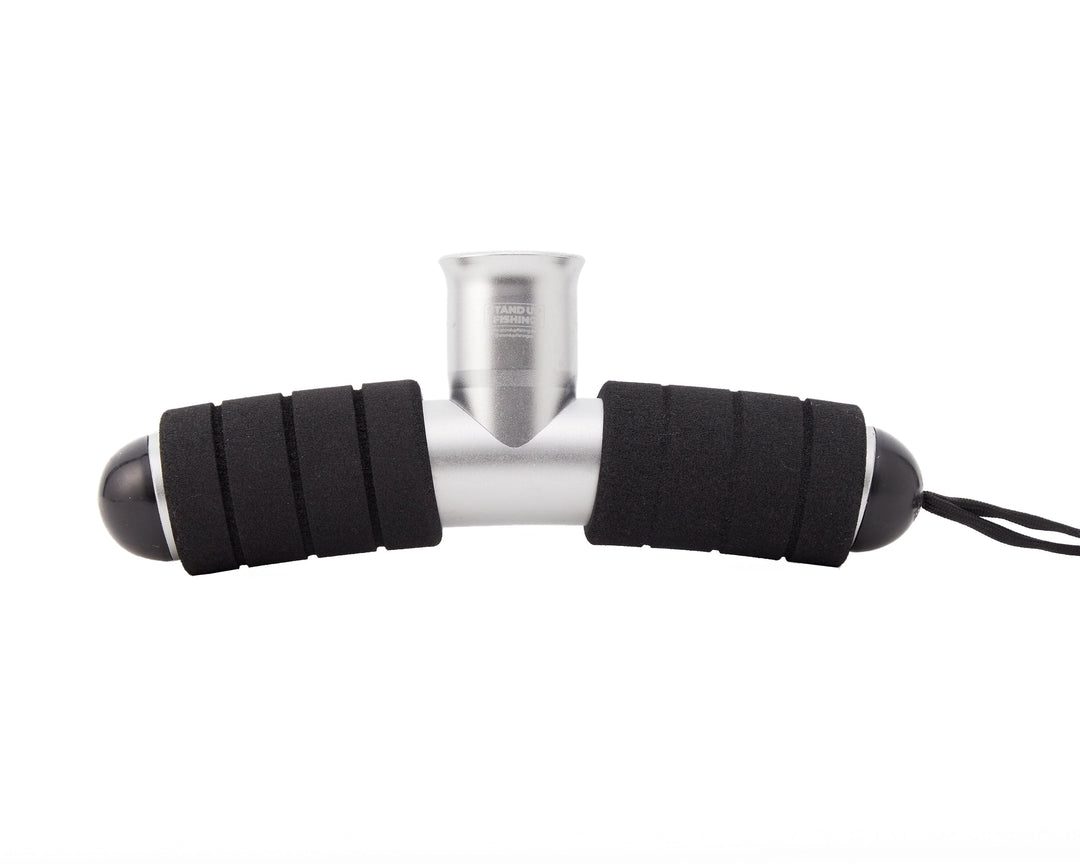 Silver T-Bar Rod Cushion from Stand Up Fishing featuring a comfortable, padded design for secure fishing rod support.