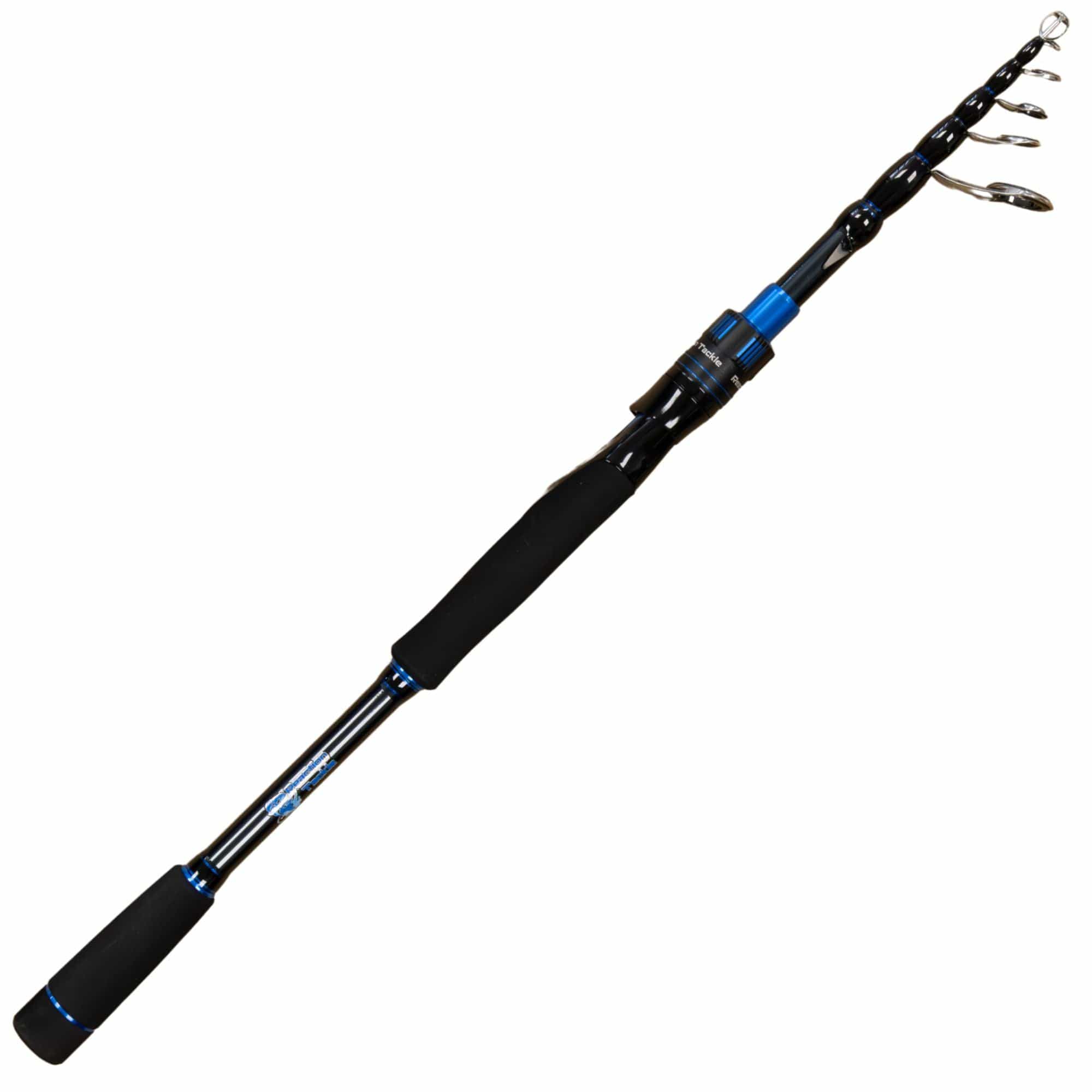 Reaction Tackle Telescopic Spinning Rod – Carbon Travel Fishing Rod ...