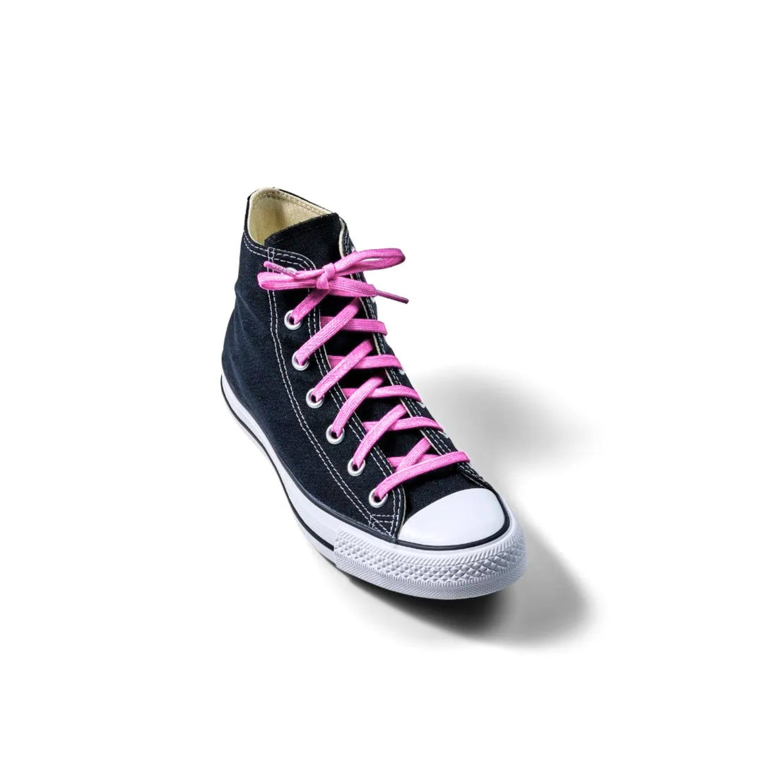Pink elastic shoelace by Bread, flexible and stretchy shoe accessory designed for comfortable fit and easy wearing.