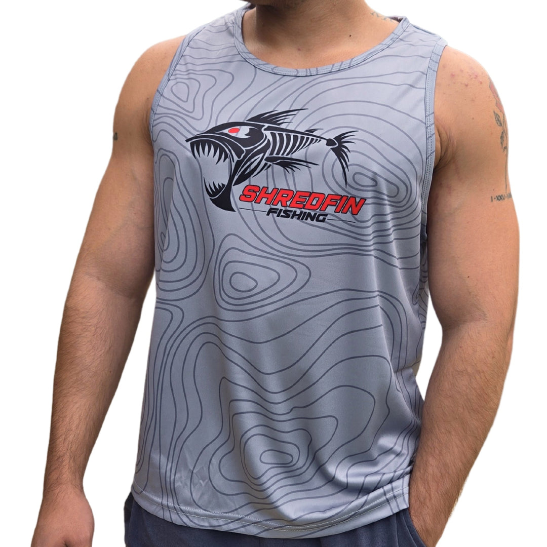 ShredFin Contourz Performance Tank Top | Tungsten Gray