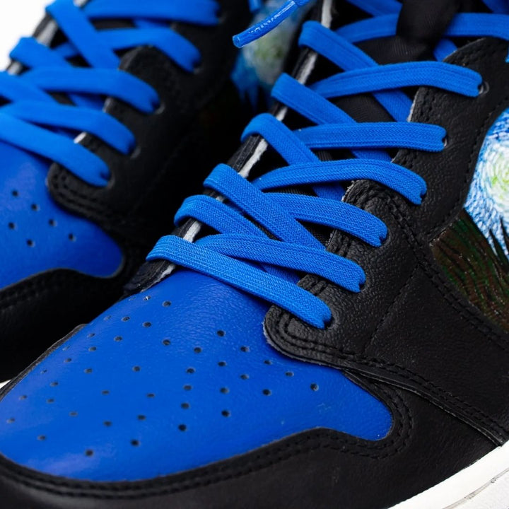Bread Sonic Blue elastic shoelace with adjustable fit, featuring vibrant blue color and durable stretch material for sneakers.