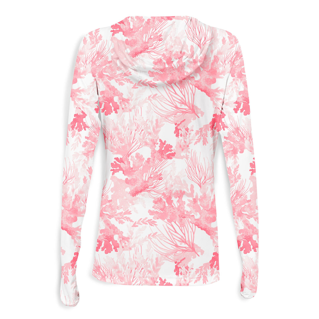 Coral Tropics Womens Hooded Performance