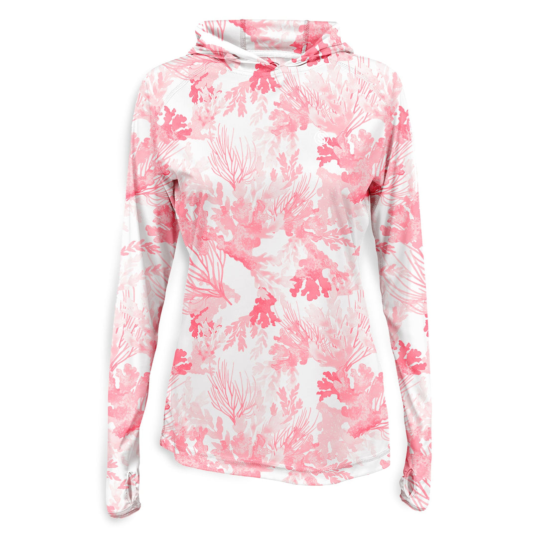 Coral Tropics Womens Hooded Performance