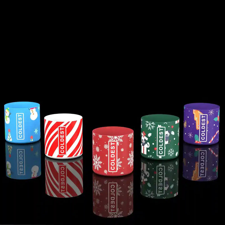 Set of five Coldest Boots accessories by Coldest, featuring various styles and colors for cold weather protection.