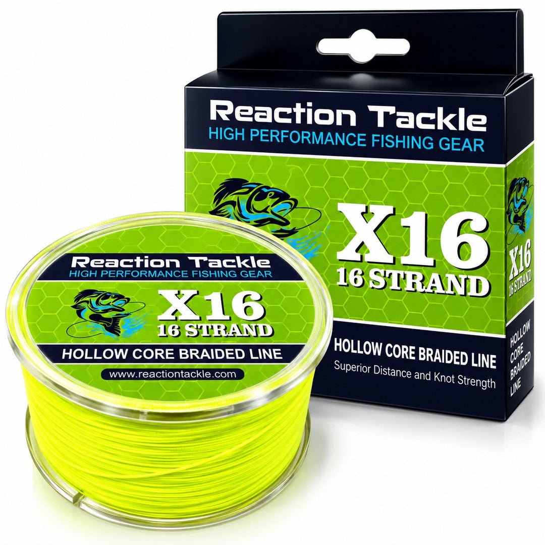 Reaction Tackle Hollow Core - 16 Strand Braided Fishing Line