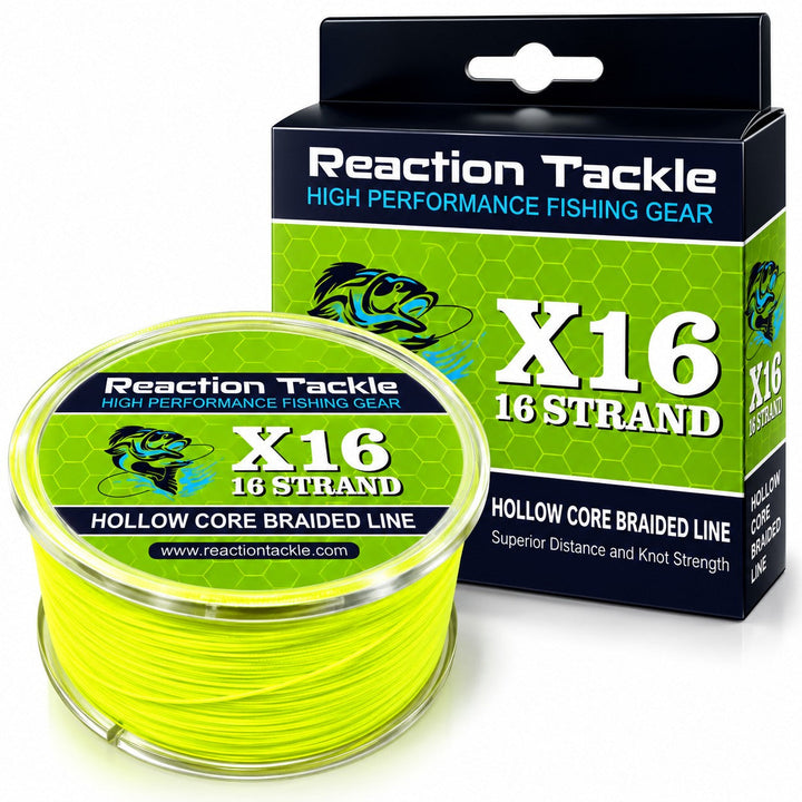 Reaction Tackle Hollow Core - 16 Strand Braided Fishing Line