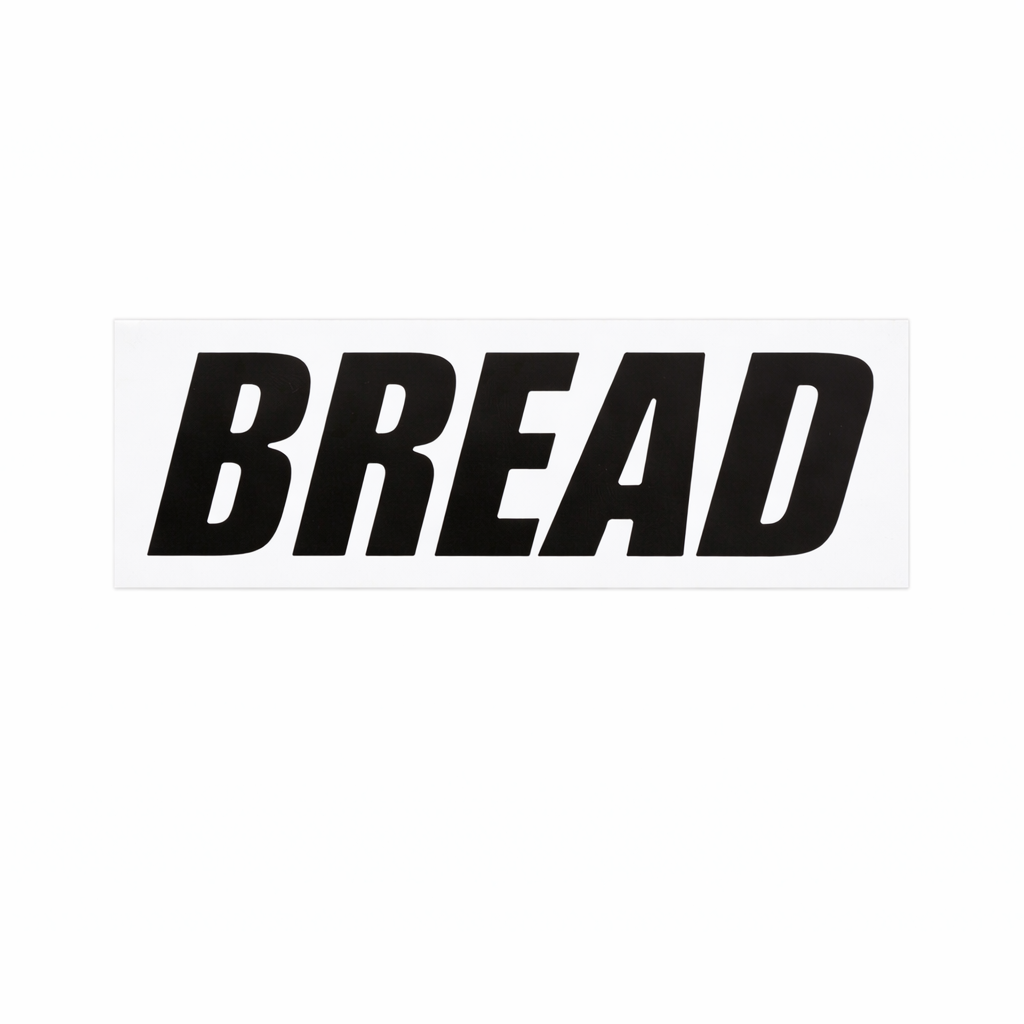 Colorful Bread Sticker featuring the Bread brand logo, perfect for decorating notebooks, laptops, or personal accessories.