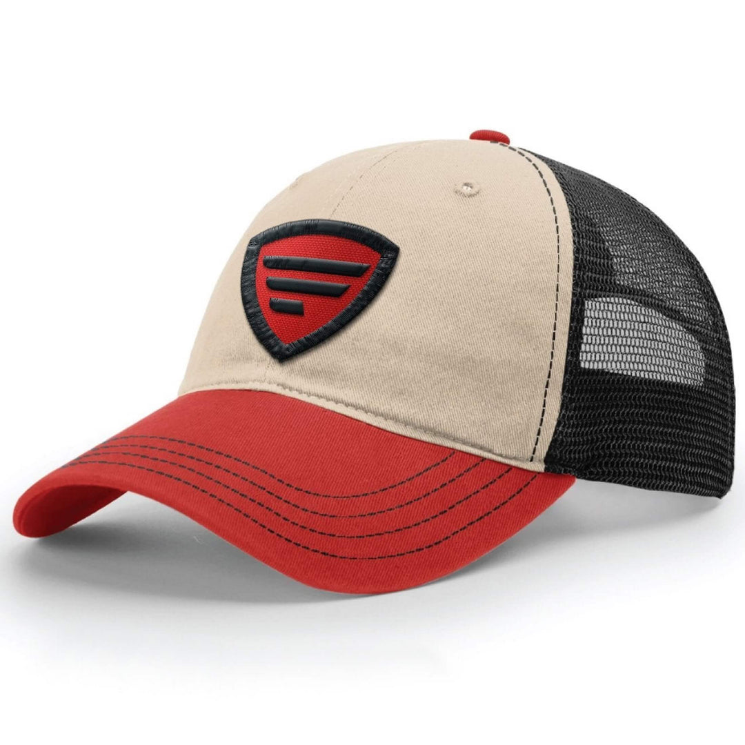 Favorite Fishing Benchmark hat in stone color, casual apparel accessory with a branded logo, suitable for outdoor activities.