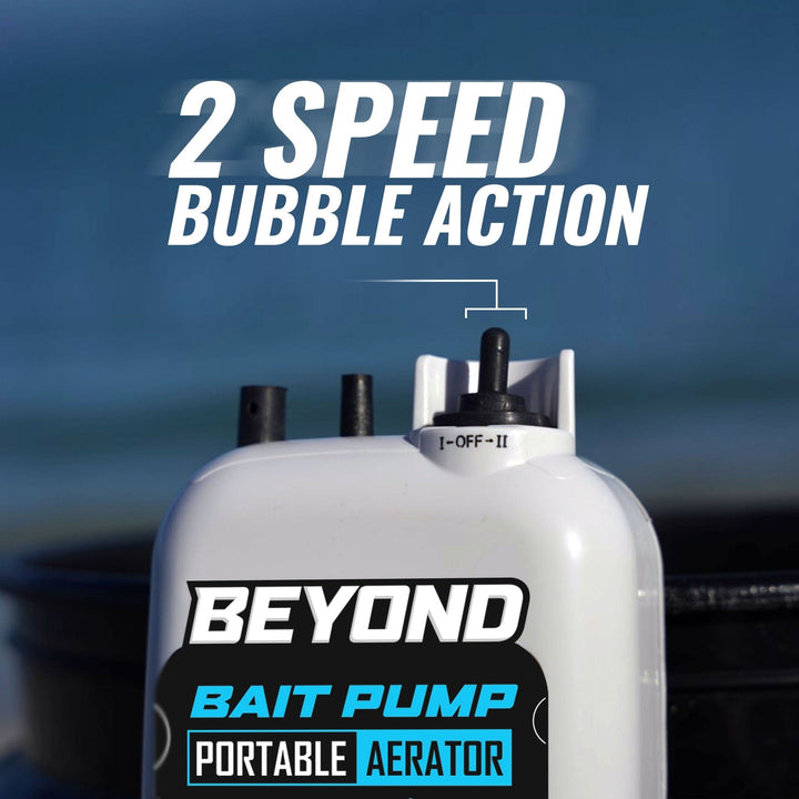 Beyond Braid Beyond Bait Pump portable live bait aerator with compact design and adjustable airflow for fishing accessories.