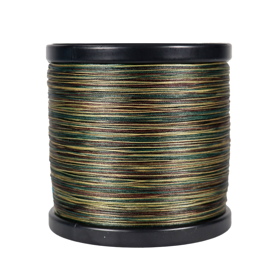Beyond Braid Moss Camo fishing line spool, 300 yards, 8lb test, suitable for fishing in mossy or camo environments.