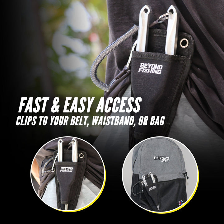 Beyond Braid Pro Aluminum Series 8-inch pliers with black handles, featuring sturdy construction and ergonomic design for gripping tasks.