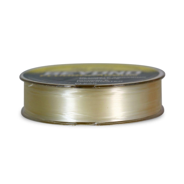 Beyond Braid Fluorocarbon Leader Material 50YD in pink, 10lb test, close-up of clear and pink options for fishing gear.