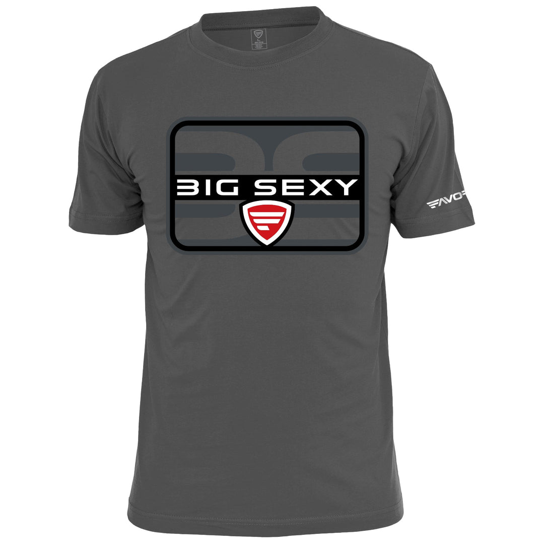 Favorite Fishing Big Sexy Patch T-Shirt, casual apparel with a bold patch design on the front.