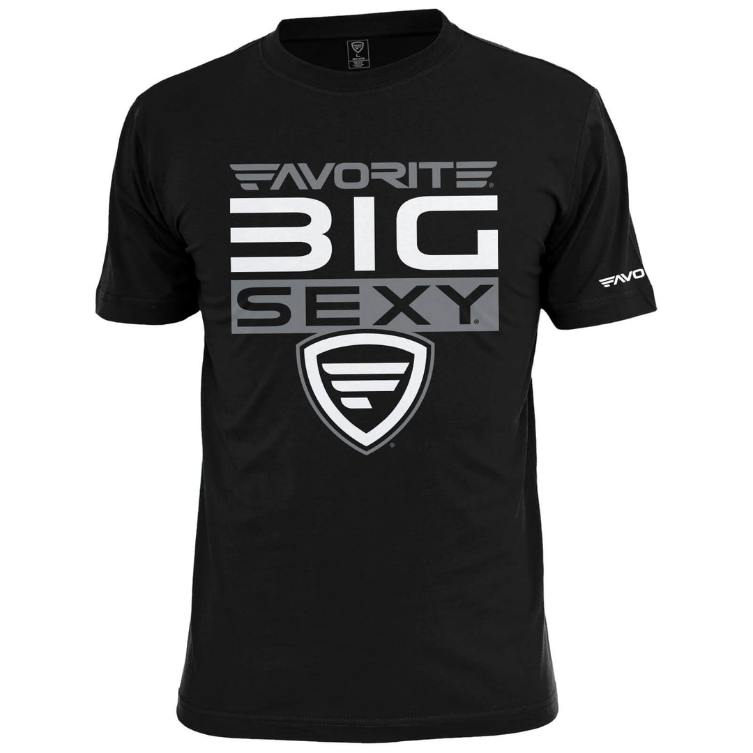 Black Big Sexy Stacked T-Shirt from Favorite Fishing, casual apparel featuring bold graphic design and comfortable fit.