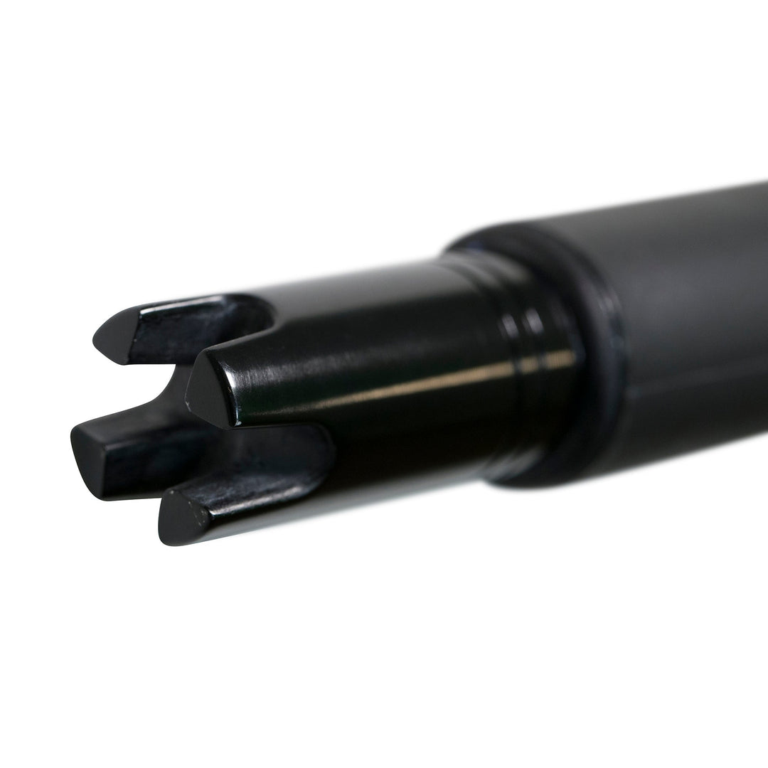 BlacktipH 30-50lb standup fishing rod with carbon fiber wrap, designed for heavy-duty saltwater fishing, featuring durable construction.