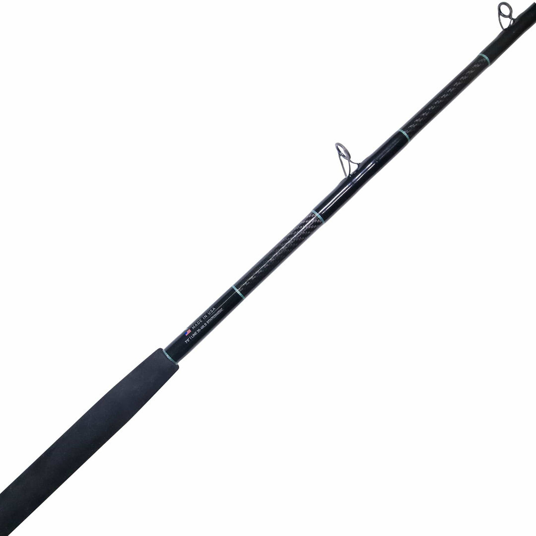 BlacktipH live bait fishing rod with Winthrop Epic butt and carbon fiber wrap, designed for durable, high-performance fishing.