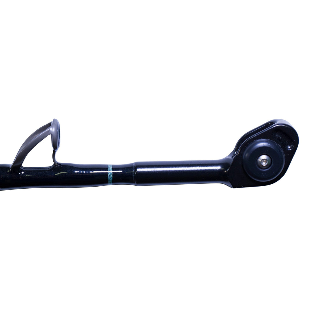 BlacktipH Shark Fishing Rod featuring Winthrop Terminator Butt and carbon fiber wrap for durable, high-performance fishing.