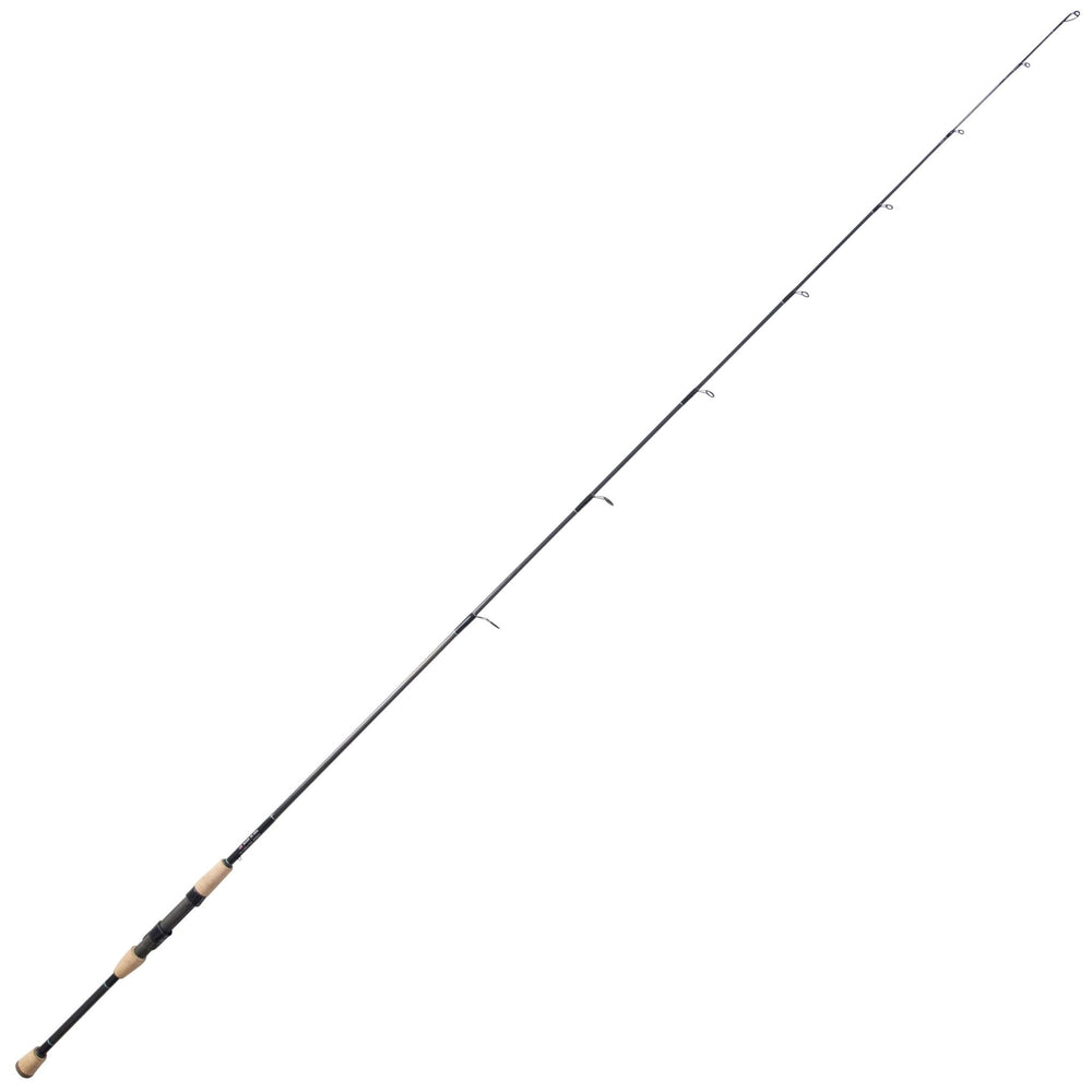 BlacktipH split-grip 6-12lb spinning fishing rod with graphite reel seat, showing the rod's handle and reel seat design.