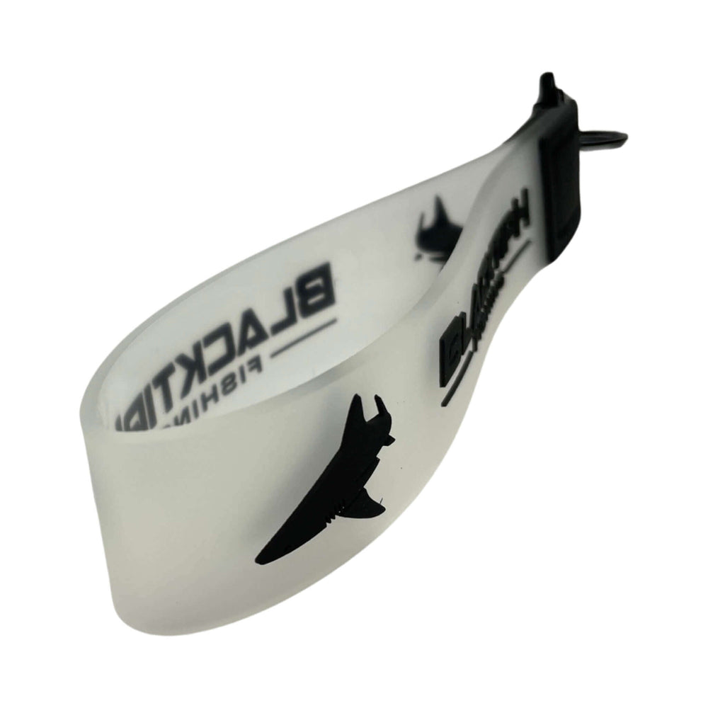 Frosted PVC lanyard with crane clip by BlacktipH, featuring a clear, textured strap for keys or ID badge attachment.