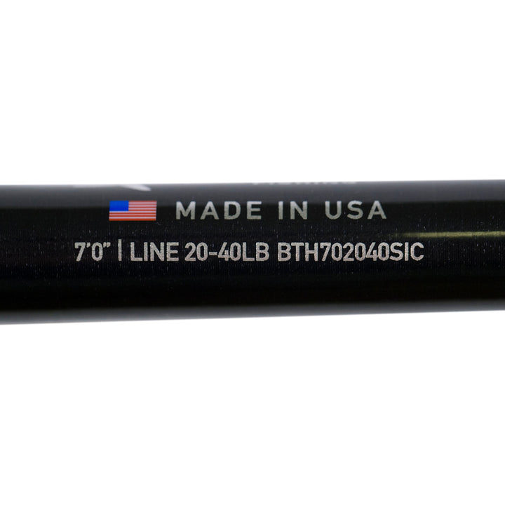 BlacktipH Live Bait Fishing Rod with Winthrop Epic Butt and Carbon Fiber Wrap
