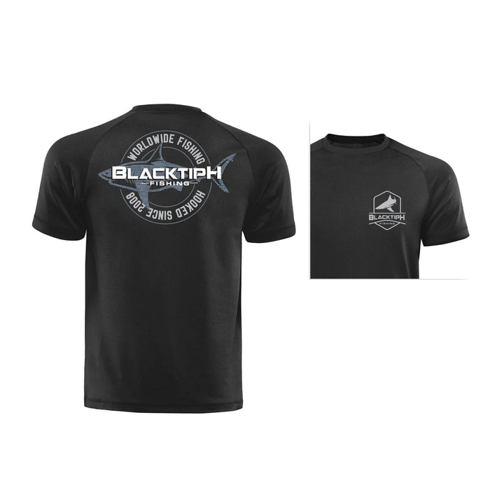 BlacktipH Hooked Since 2008 lifestyle cotton blend T-shirt with printed design, casual fit, and comfortable fabric.