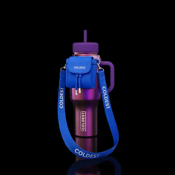 Coldest mini backpack and squeeze holder with key hanger in mint, blue, silver colors, compact and stylish for everyday use.