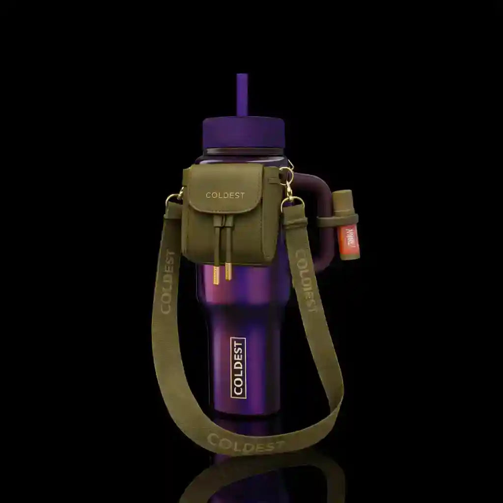 Coldest mini backpack with squeeze holder, key hanger, and mint box in black, compact and stylish for everyday use.