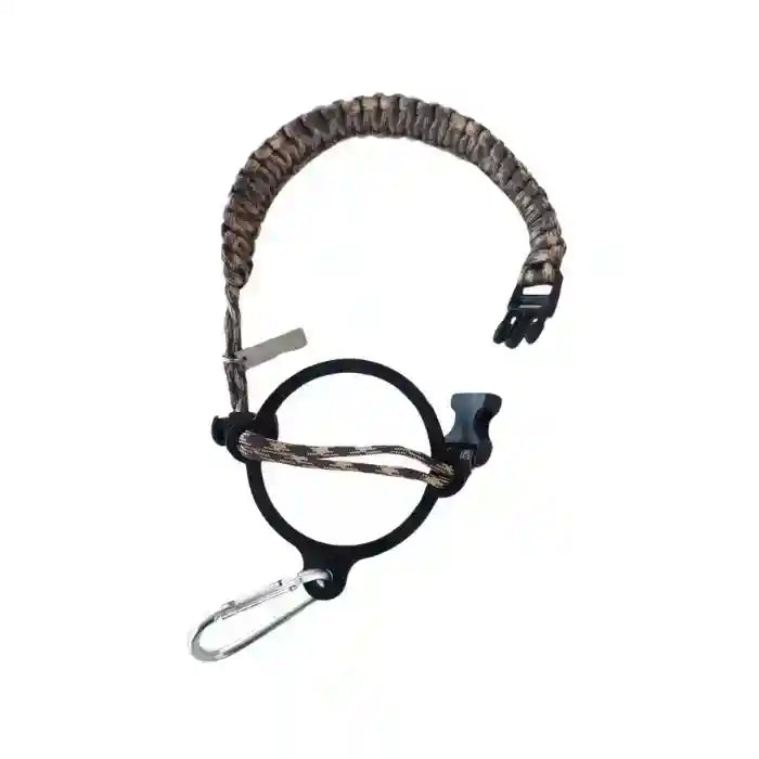 Coldest Paracord Handle accessory with durable black and gray paracord wrapping, designed for a secure grip and outdoor use.