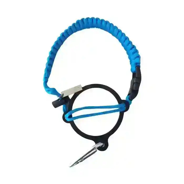 Coldest Glowie Paracord accessory with a colorful, braided handle featuring neon glow-in-the-dark details for outdoor use.