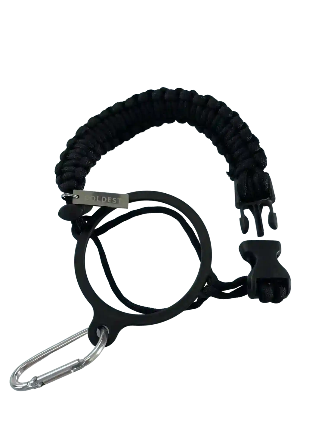 Coldest Glowie Paracord accessory with a handle, featuring a vibrant glow-in-the-dark design for outdoor and survival use.