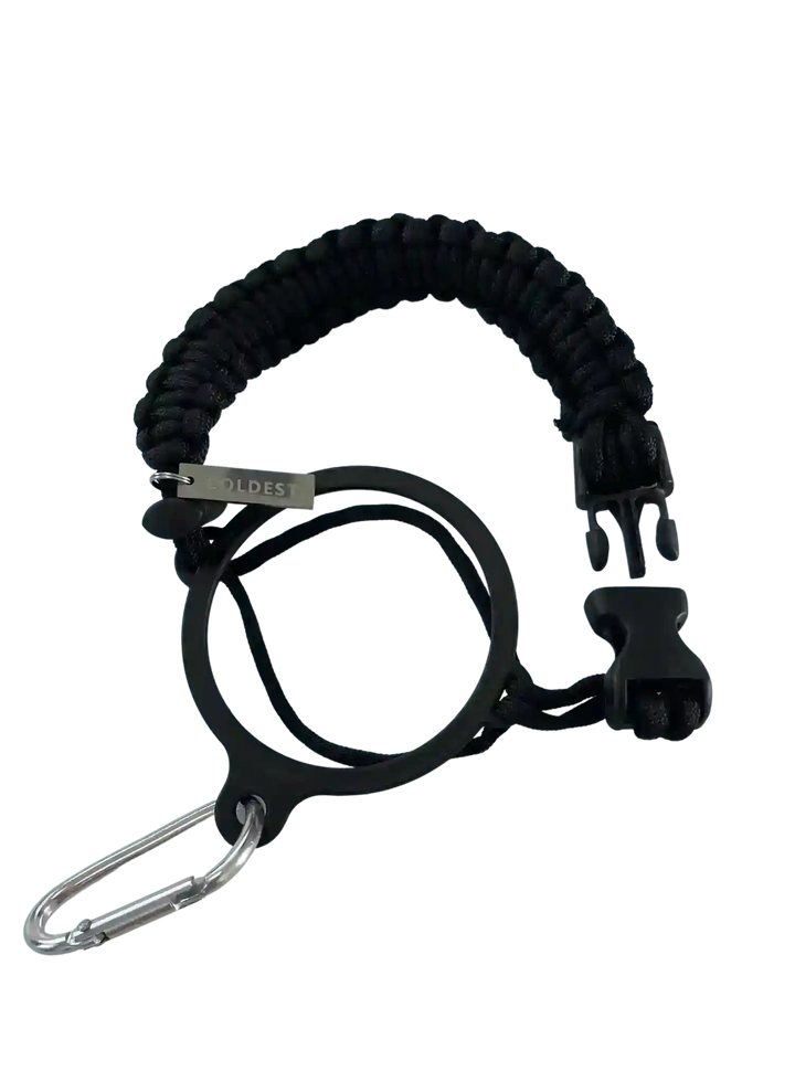 Coldest Paracord Handle accessory featuring durable, woven paracord grip with a sleek black design and sturdy attachment points.
