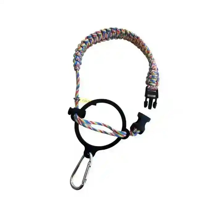 Coldest Paracord Handle accessory with black and gray woven paracord grip, designed for durability and comfortable handling.