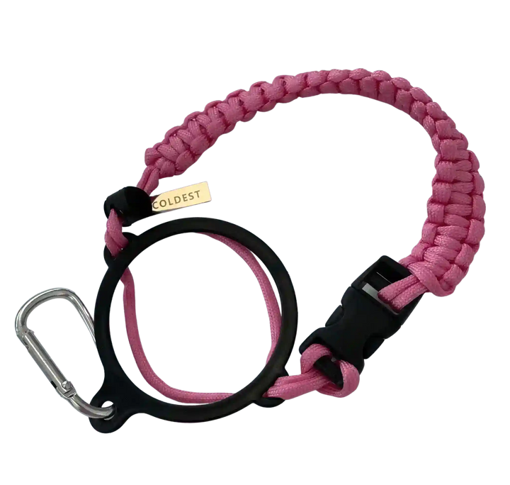 Coldest Glowie Paracord accessory with a colorful, textured strap and handle, designed for durable outdoor gear and survival uses.