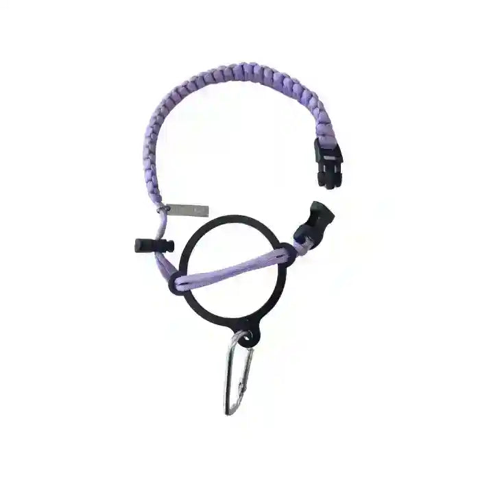 Coldest Glowie Paracord accessory with a handle, featuring vibrant glow-in-the-dark colors for outdoor or survival use.