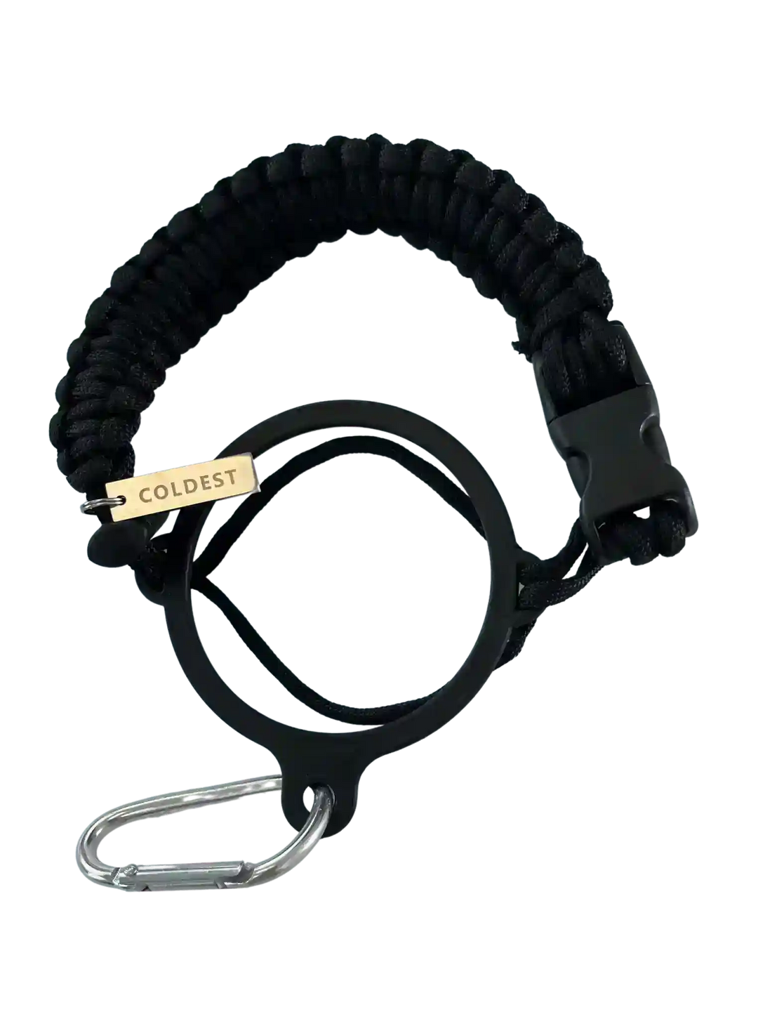 Coldest Glowie Paracord accessory with colorful woven handle for outdoor or survival use.