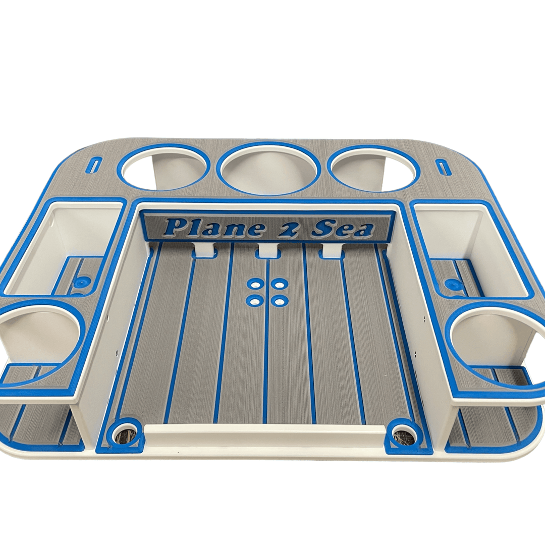 Custom boat name lettering on decking kits by Docktail Bar, featuring customizable font and letter style options for boats.