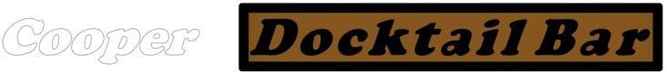 Custom boat name in stylish font on decking kit, designed for boat branding, by Docktail Bar.