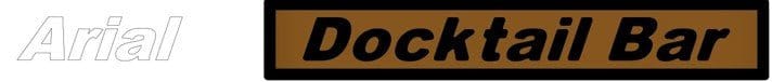 Custom boat name lettering on decking kit from Docktail Bar, showing personalized font and letter style options for boat names.