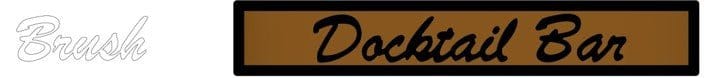 Custom boat name lettering on decking kits by Docktail Bar, featuring various font and letter style options for personalized boat decor.