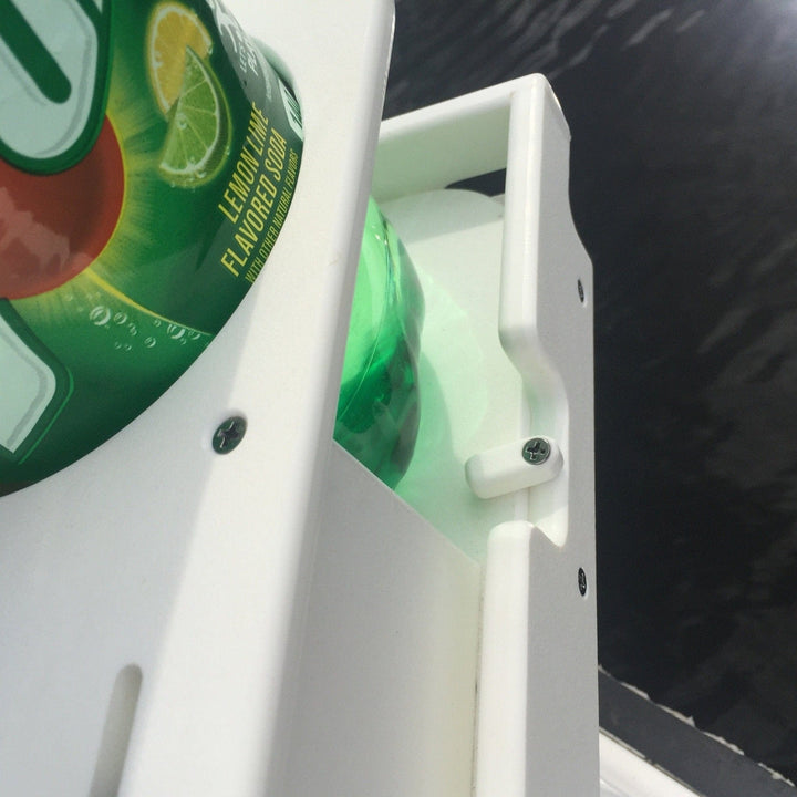 Docktail Boat Table Caddy with bait table and adjustable rod holder mount, ideal for fishing and boating setups.