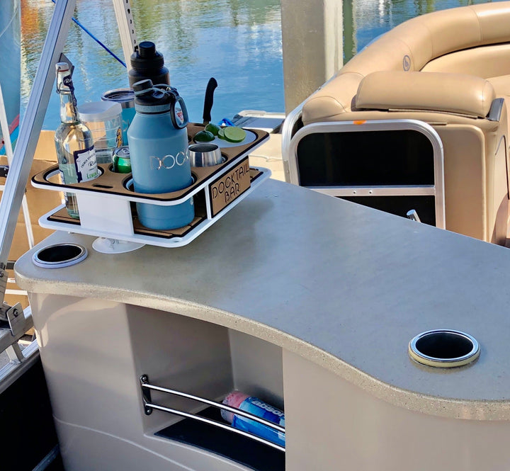 Docktail Boat Table Caddy with 2 SeaSucker Vacuum Mounts - Choose Your Color