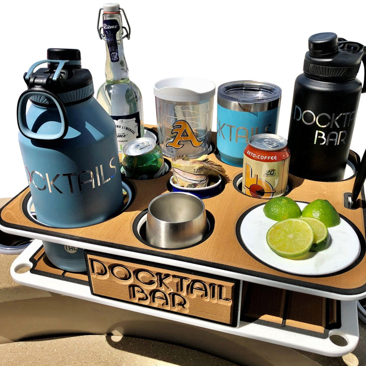 Docktail Boat Table Caddy with 2 SeaSucker Vacuum Mounts - Choose Your Color