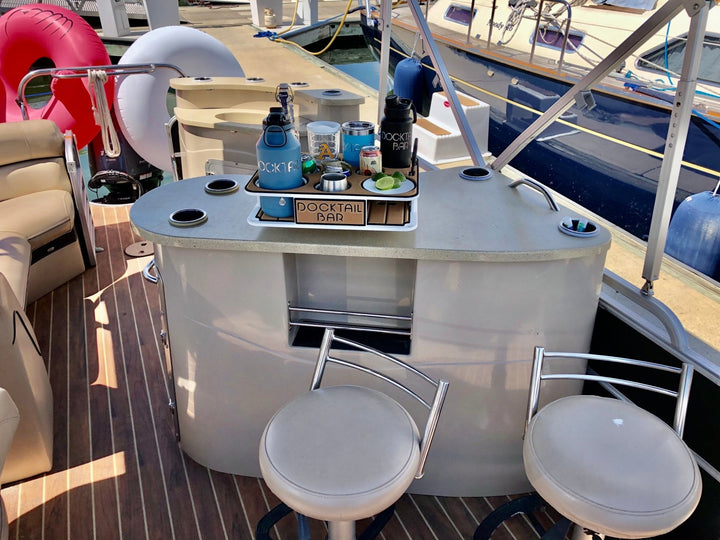 Docktail Boat Table Caddy with 2 SeaSucker Vacuum Mounts - Choose Your Color