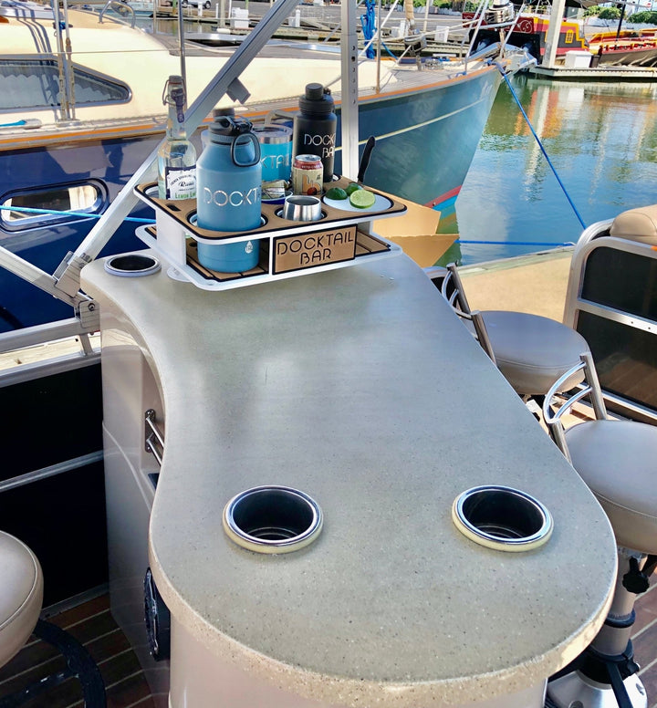 Docktail Boat Table Caddy with 2 SeaSucker Vacuum Mounts - Choose Your Color