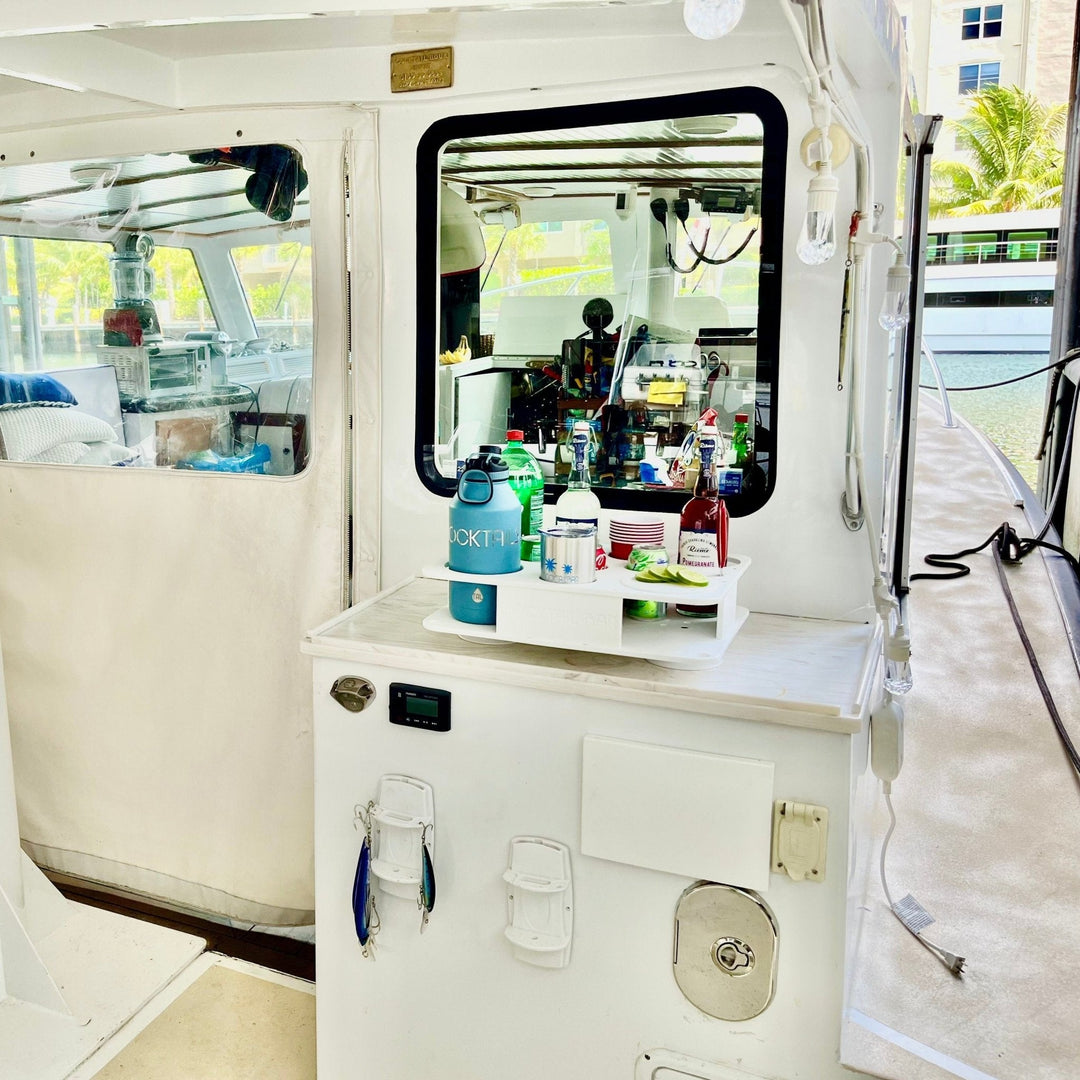 Docktail Boat Table Caddy with 2 SeaSucker Vacuum Mounts - Choose Your Color