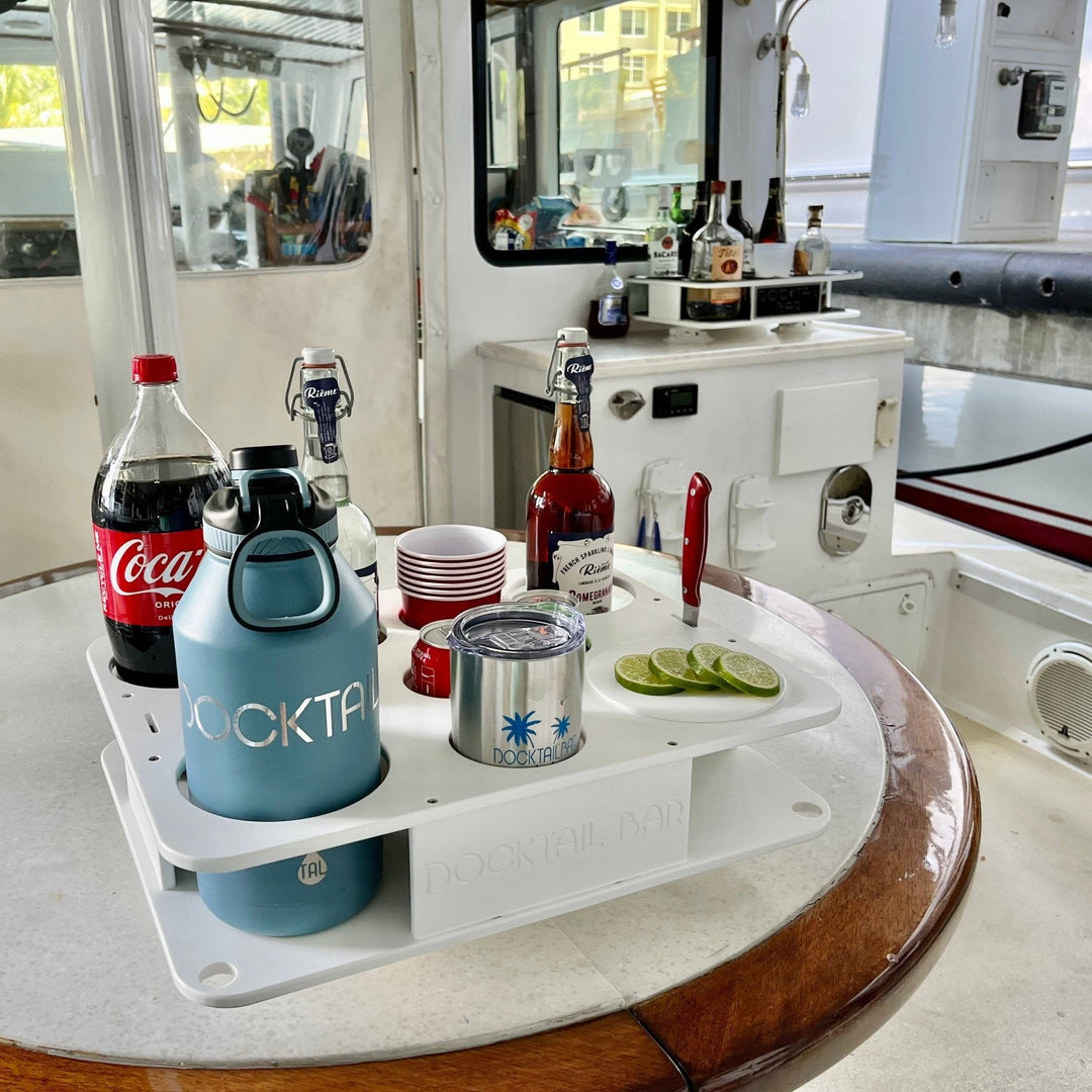 Docktail Boat Table Caddy with 2 SeaSucker Vacuum Mounts - Choose Your Color