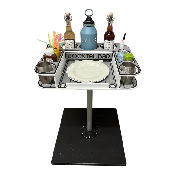 Docktail Butler Boat Table with Pedestal Table Attachment Options