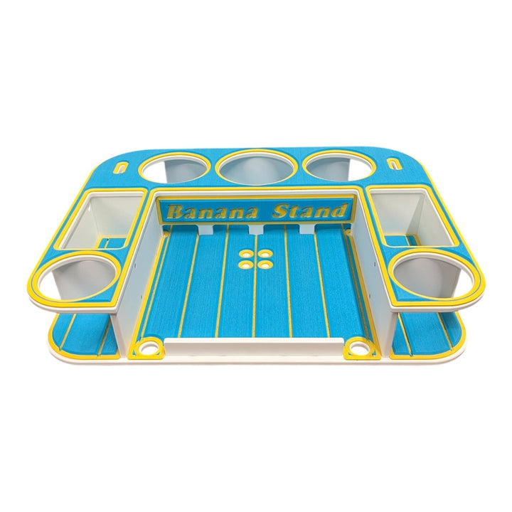 Docktail Butler Boat Table with Adjustable Rod Holder Mount