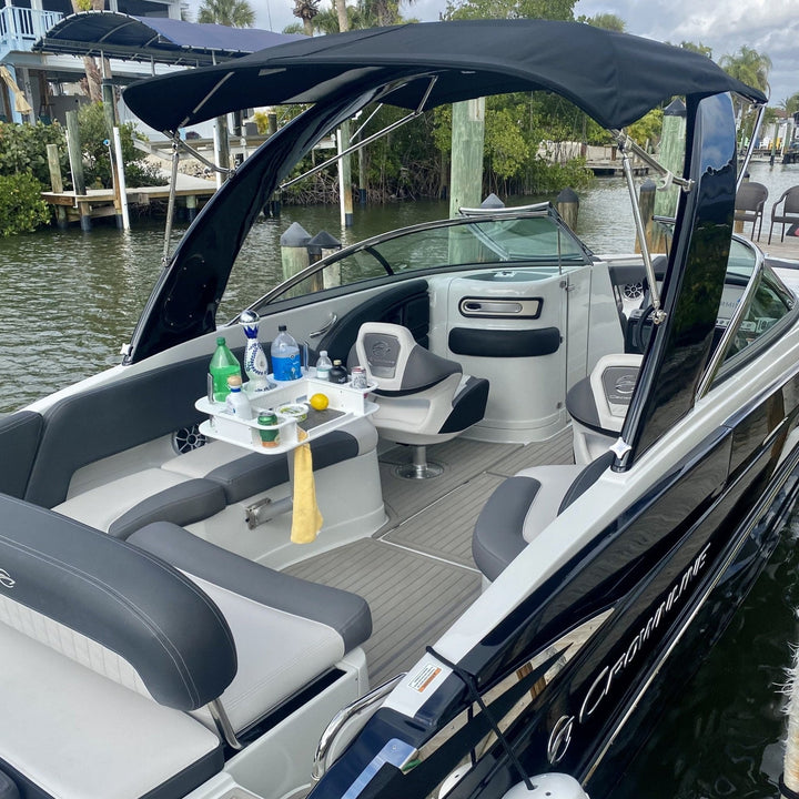Docktail Butler Boat Table with Pedestal Table Attachment Options