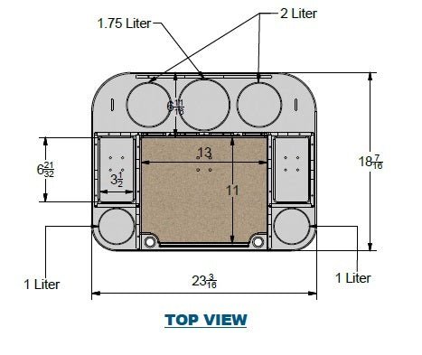 Docktail Butler boat table with pontoon rail mount, featuring a sturdy wooden surface and mounting hardware for pontoons.